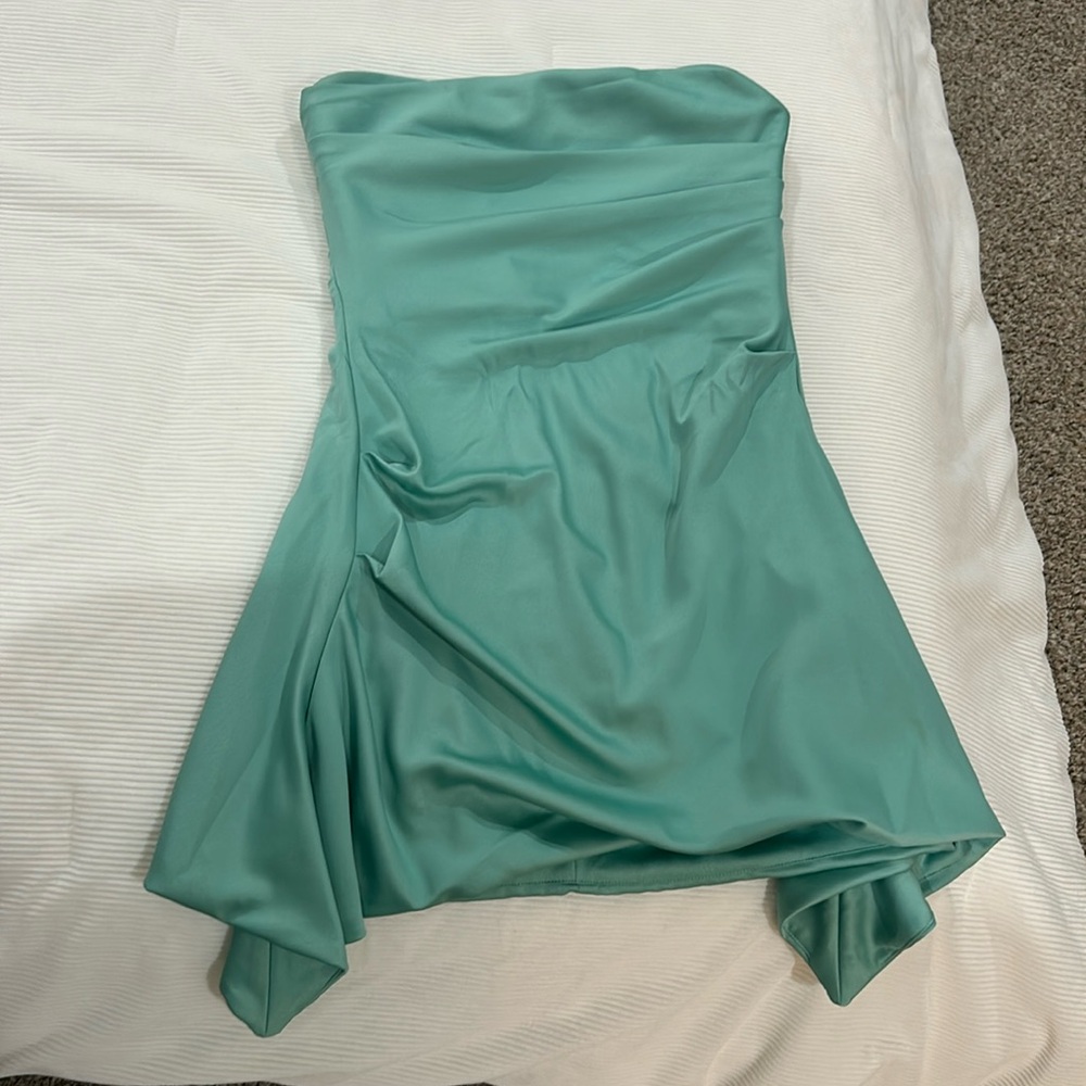 House of CB Dress-Jasmine Strapless Satin Corset Dress